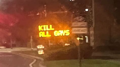 Florida traffic sign altered to read 'Kill All Gays'